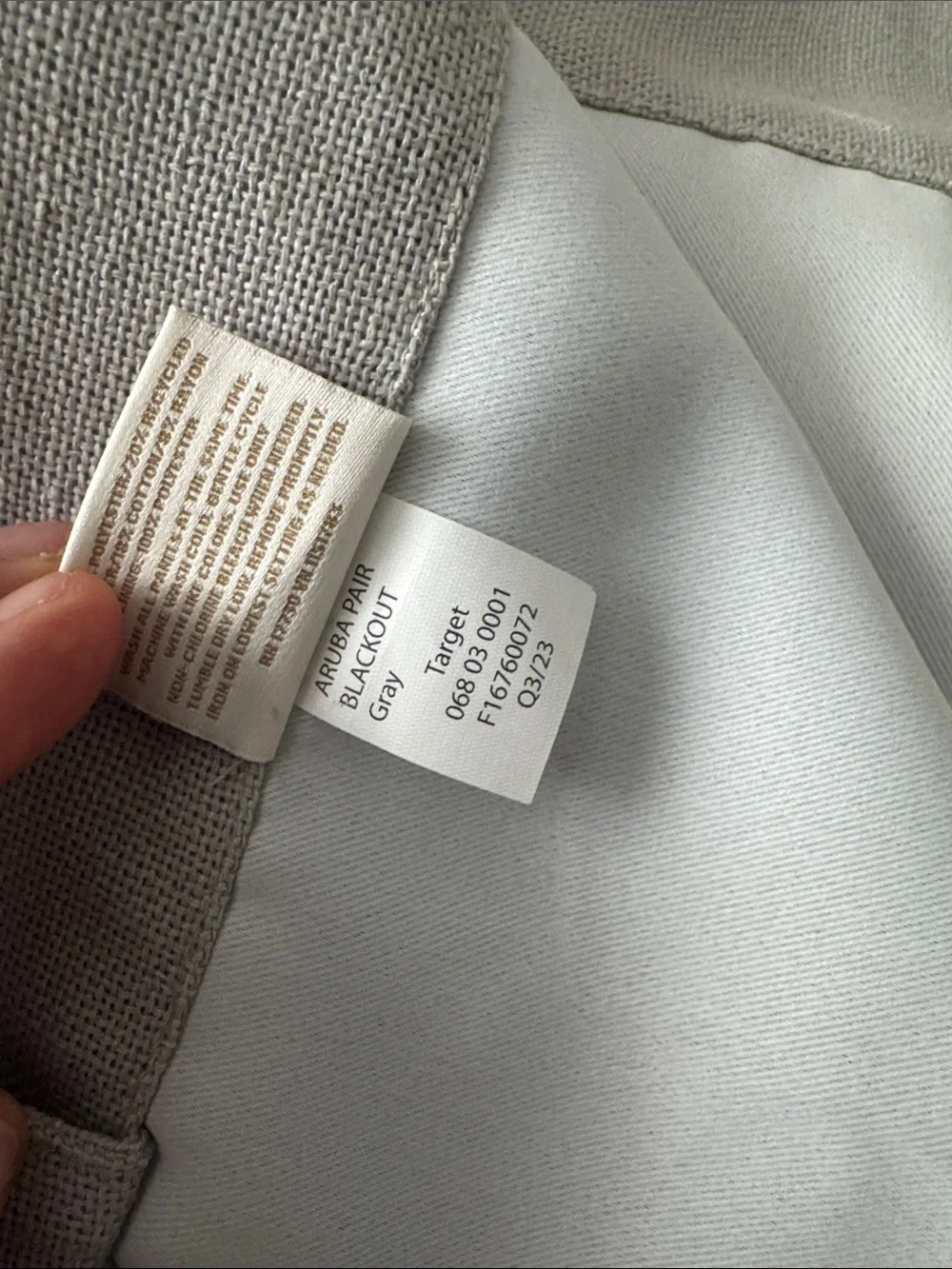 Threshold Light Gray blackout Drapery Panel
